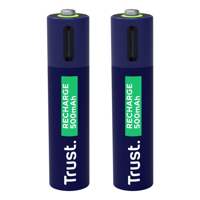 Trust AAA Batteries USB-C RECHARGEABLE BATTERIES 2P Baterie, akumulatorki i ładowarki/Baterie Your Sports Performance