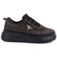 Women's brown leather platform shoes Vinceza 41523 Vinceza