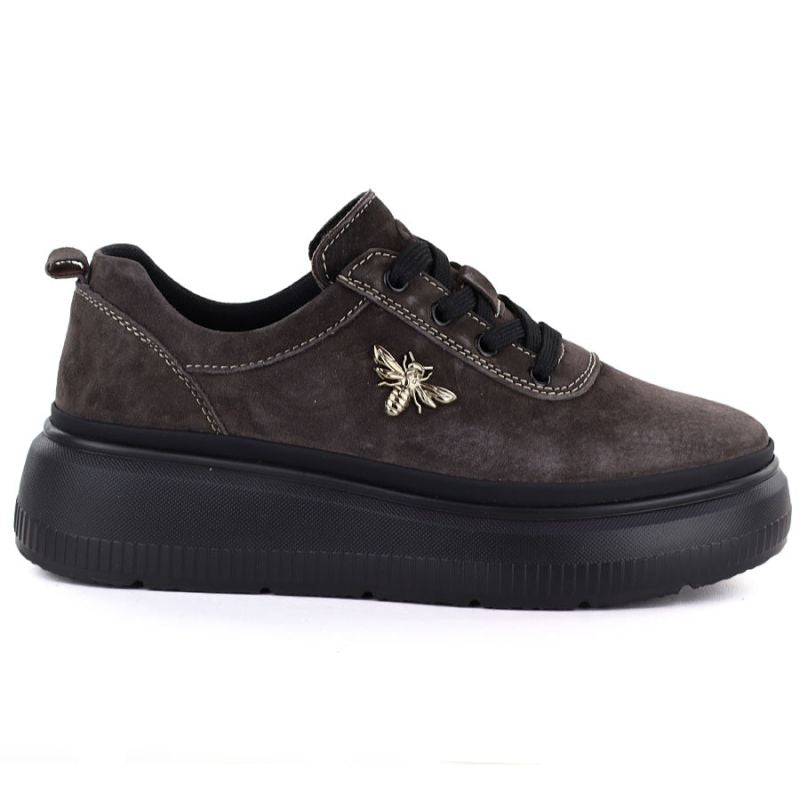 Women's brown leather platform shoes Vinceza 41523 Vinceza