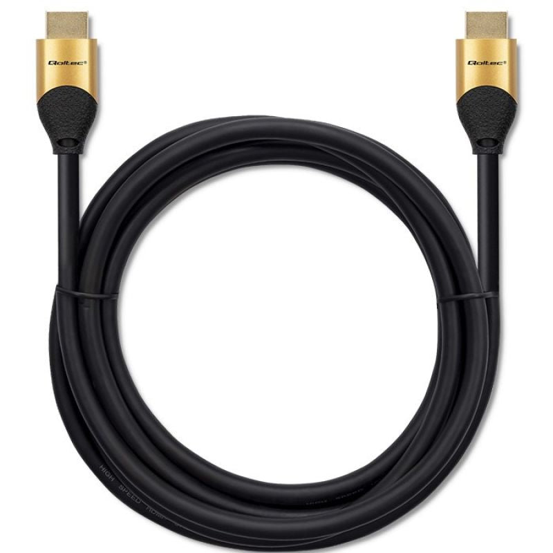 QOLTEC HDMI CABLE V2.1 ULTRA HIGH SPEED 8K | 60HZ | 30AWG | GOLD Kable i adaptery/Kable HDMI Your Sports Performance
