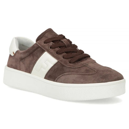 Women's leather sneakers on a brown platform Filippo DP7533 Filippo
