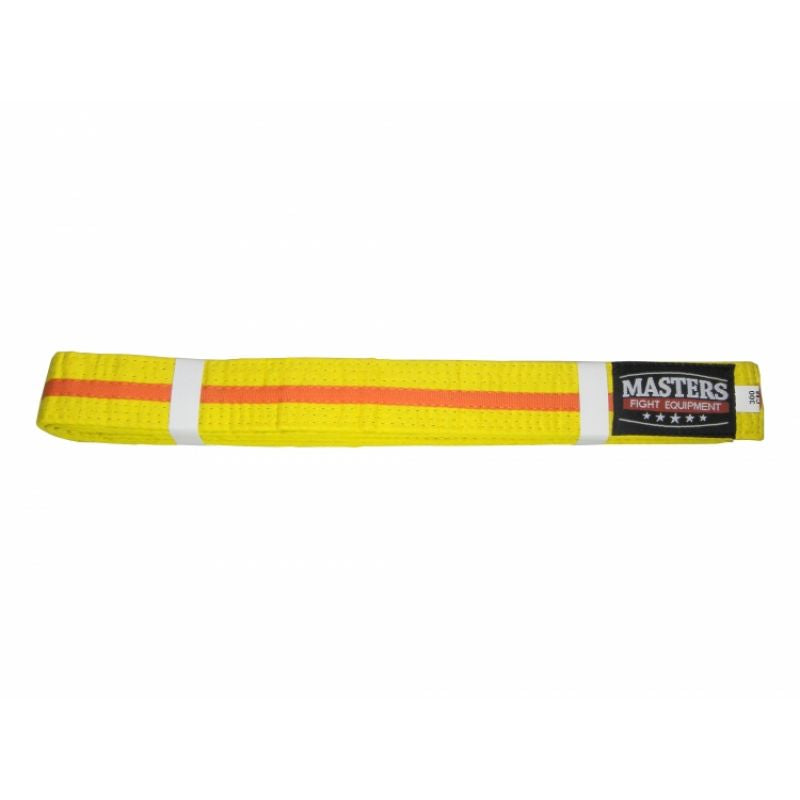 MASTERS kimono belt yellow with orange trim 06224-280040704 Accessories/Martial arts equipment Your Sports Performance