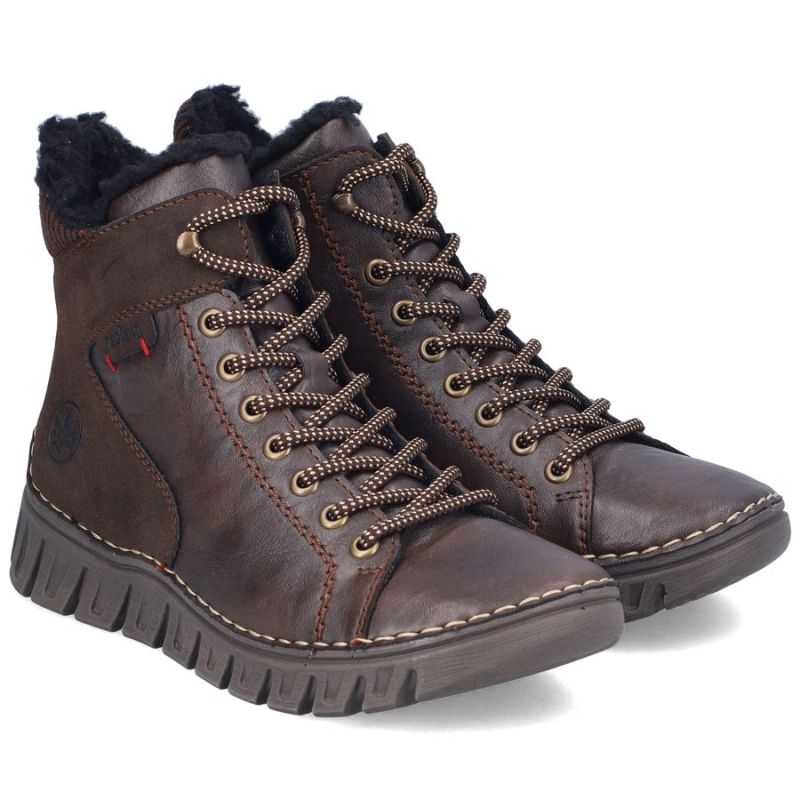 Comfortable Women’s Ankle Boots in Chocolate Brown Rieker 57512-25