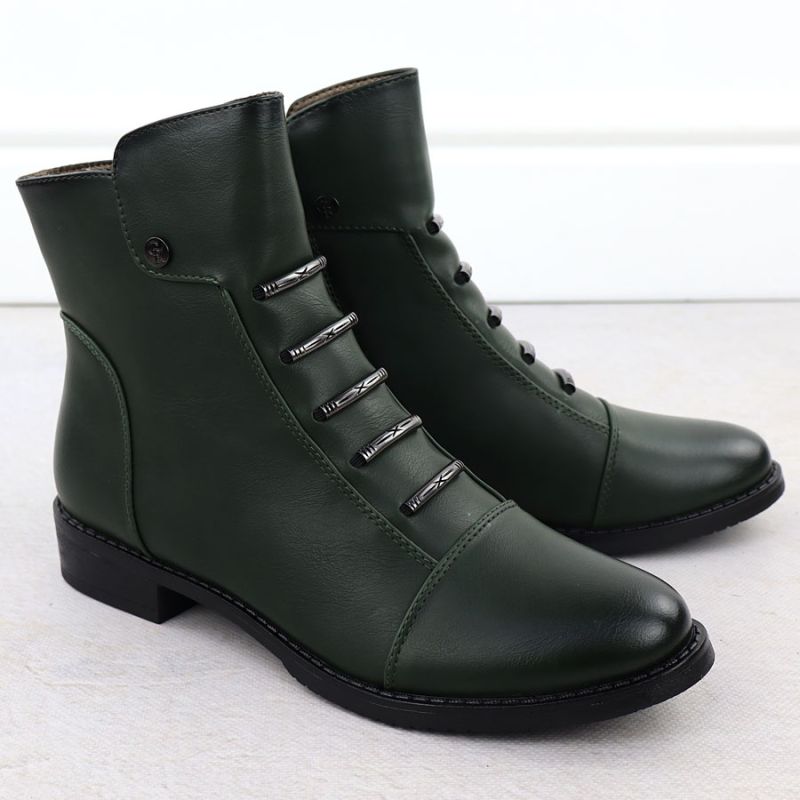 Jezzi ASA62-16 green women's ankle boots To be categorized Your Sports Performance