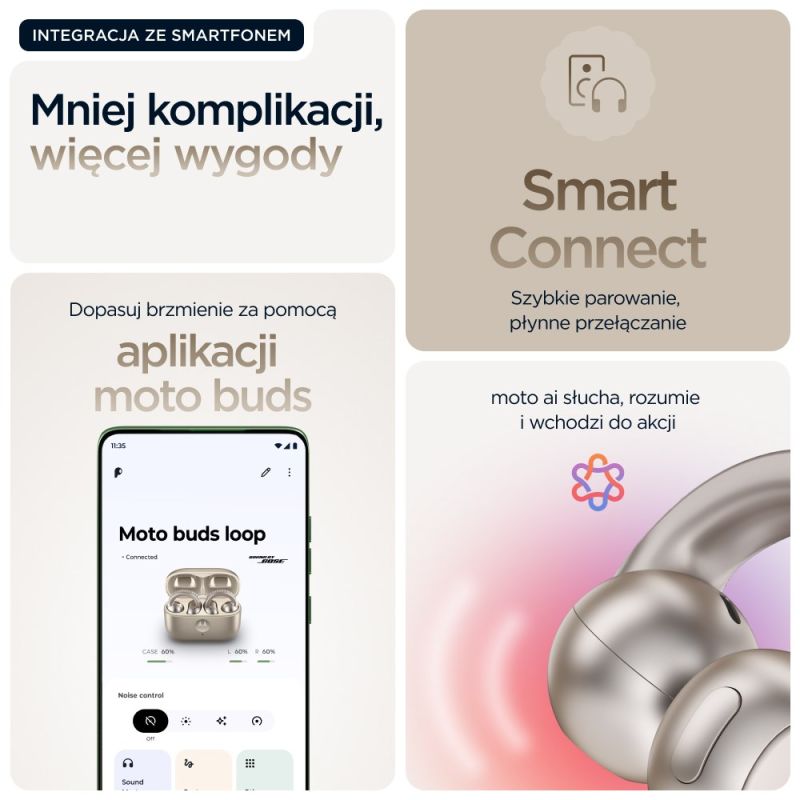 Motorola Moto Buds Loop - French Oak In preparation Your Sports Performance