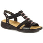 Black leather Roman sandals Rieker W 64580 Footwear/Outdoor Your Sports Performance
