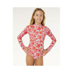 RIP CURL Sunshine Upf Ls Surfsuit - Girl Red