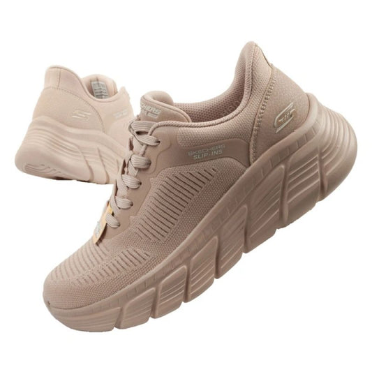 Skechers women's sports shoes Bobs B Flex SLIP-INS beige comfortable Skechers