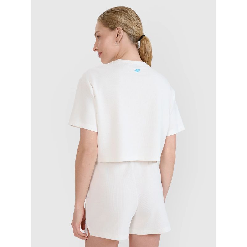 Women's crop top t-shirt 4F 4FWSS25TTSHF1977-11S *Kategoria tymczasowa Your Sports Performance