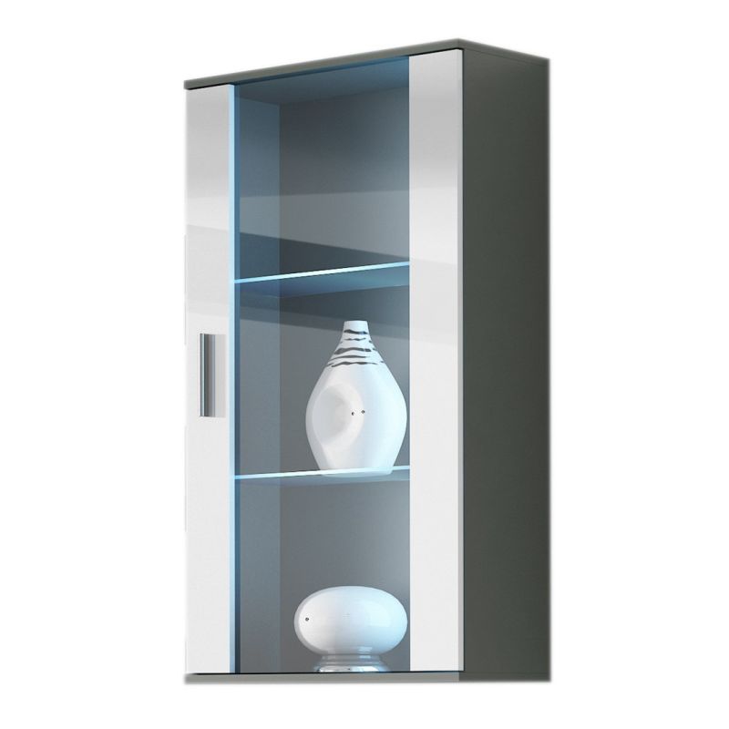 SOHO hanging display cabinet, grey/white gloss Bufety i witryny/Bufety i witryny na drewnianej podstawie Your Sports Performance