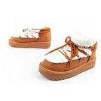 D.Franklin women's winter snow boots, fashionable fur lining, brown ankle boots D.Franklin