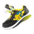 Leomil Pokemon children's sports shoes sneakers lightweight with velcro black yellow Leomil