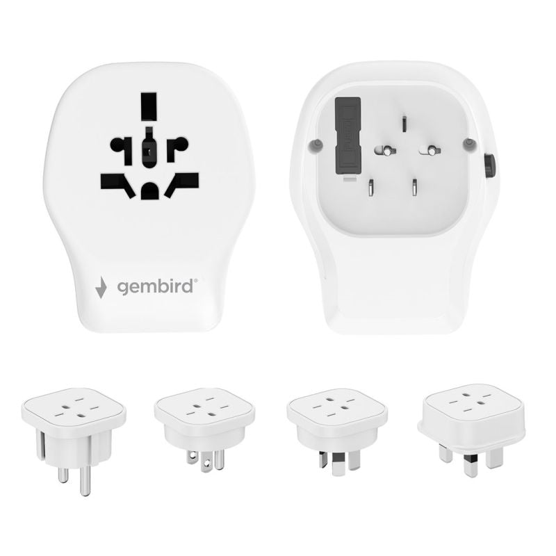 GEMBIRD UNIVERSAL TRAVEL ADAPTER 20W, WHITE Kable i adaptery/Adaptery, przejściówki Your Sports Performance