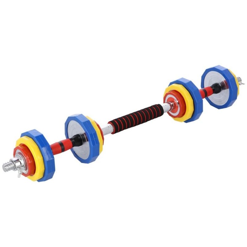 Colorful dumbbells with barbell function in a HMS SKC20 case 2 x 10 kg In preparation Your Sports Performance