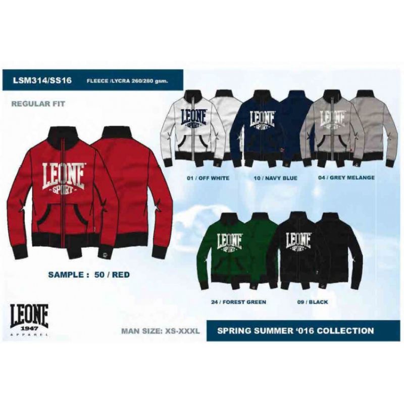 Men's sweatshirt LEONE LSM314/S16 navy blue "M" In preparation Your Sports Performance