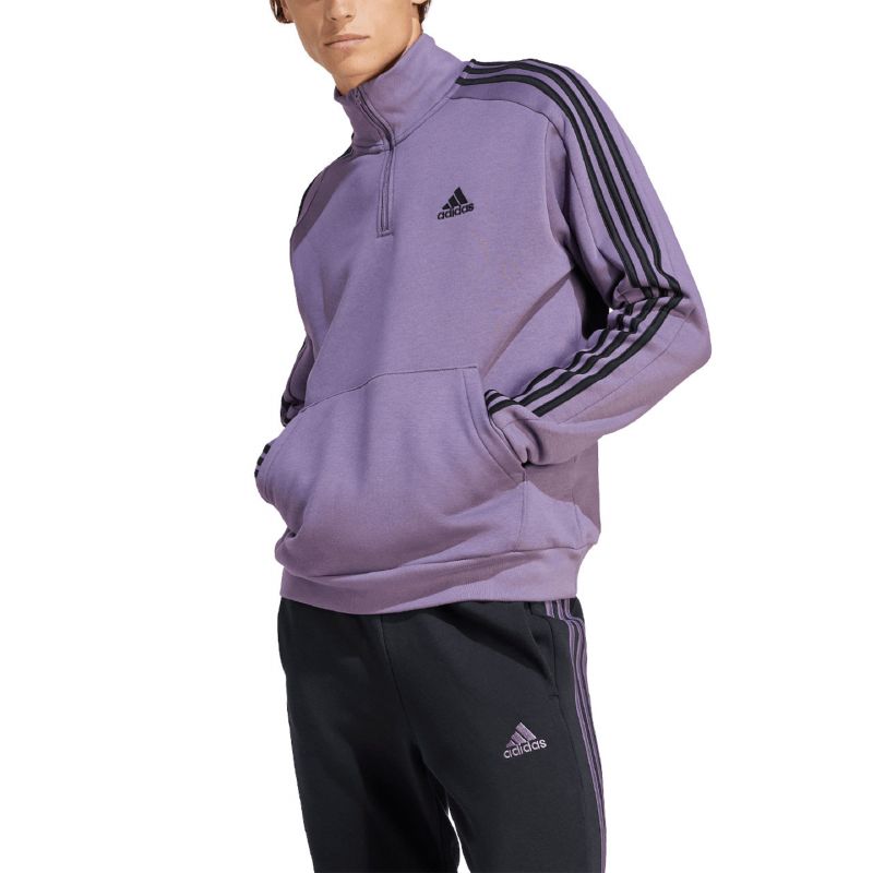 adidas Essentials Fleece 3-Stripes 1/4-Zip M Sweatshirt IJ8912 Clothing/Training Adidas