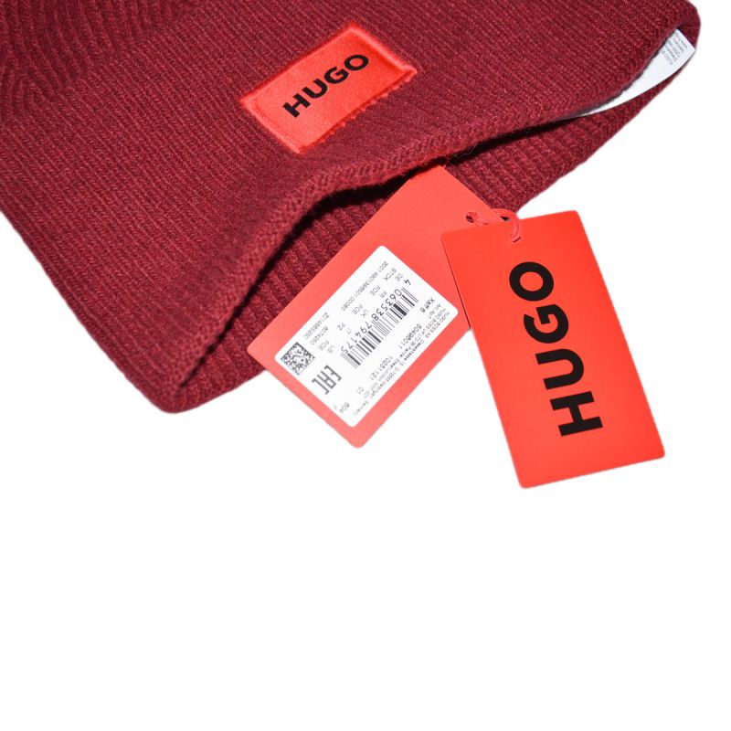Hugo Boss Beanie Wool Winter Hat Red - 50496011-604 Odzież/Czapki/Czapki zimowe Your Sports Performance