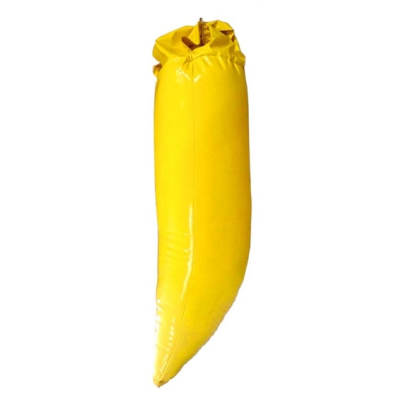 A yellow banana-shaped Plawil bag on jumping ropes In preparation Your Sports Performance