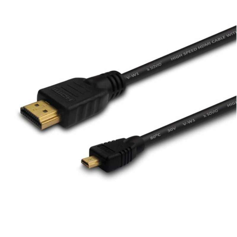 SAVIO cl-39 cable (HDMI M - Micro HDMI M; 1m; black) Kable i adaptery/Kable HDMI Your Sports Performance