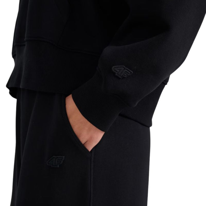Women's sweatshirt 4F F1887 deep black 4FWAW25TSWSF1887 20S 4f