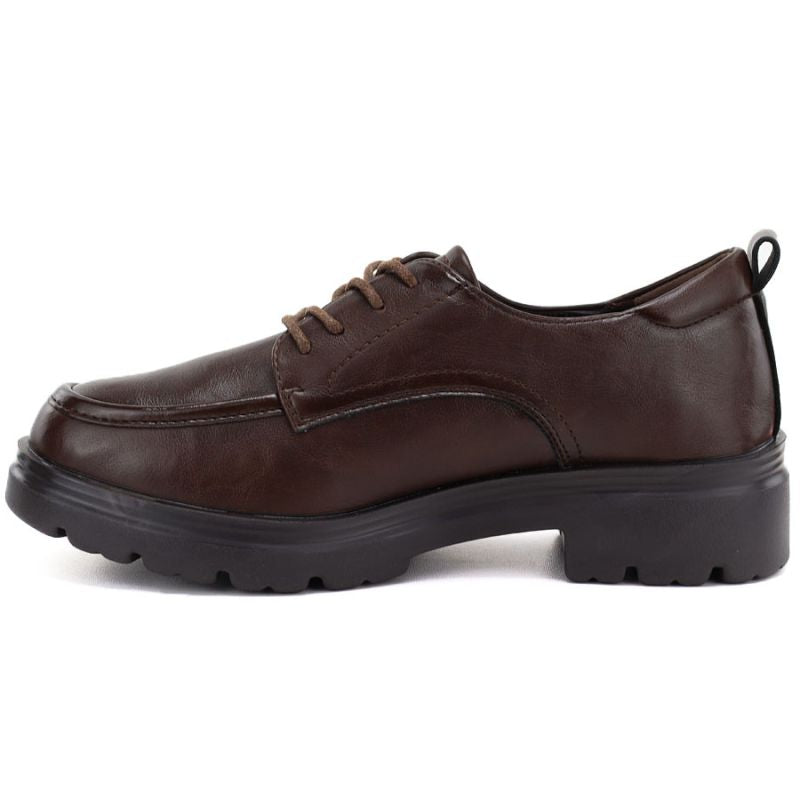 Jezzi JH03-3 women's brown leather shoes