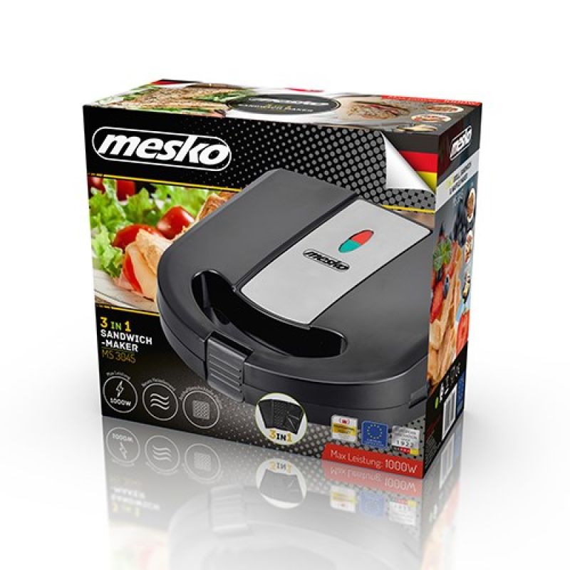 Adler MS 3045 3-in-1 sandwich maker (750W; black) AGD - Produkty/Opiekacze Your Sports Performance