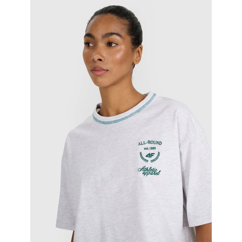 Women's oversize printed T-shirt 4F 4FRSS25TTSHF2979-26M *Kategoria tymczasowa Your Sports Performance