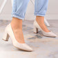 Sergio Leone W SK403C Beige Pearl Pumps