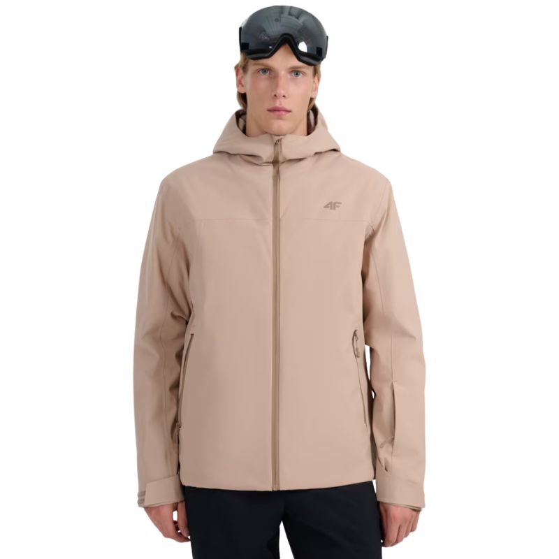 Men's ski jacket 4F M0787 beige 4FWAW25TTJAM0787 83S In preparation Your Sports Performance