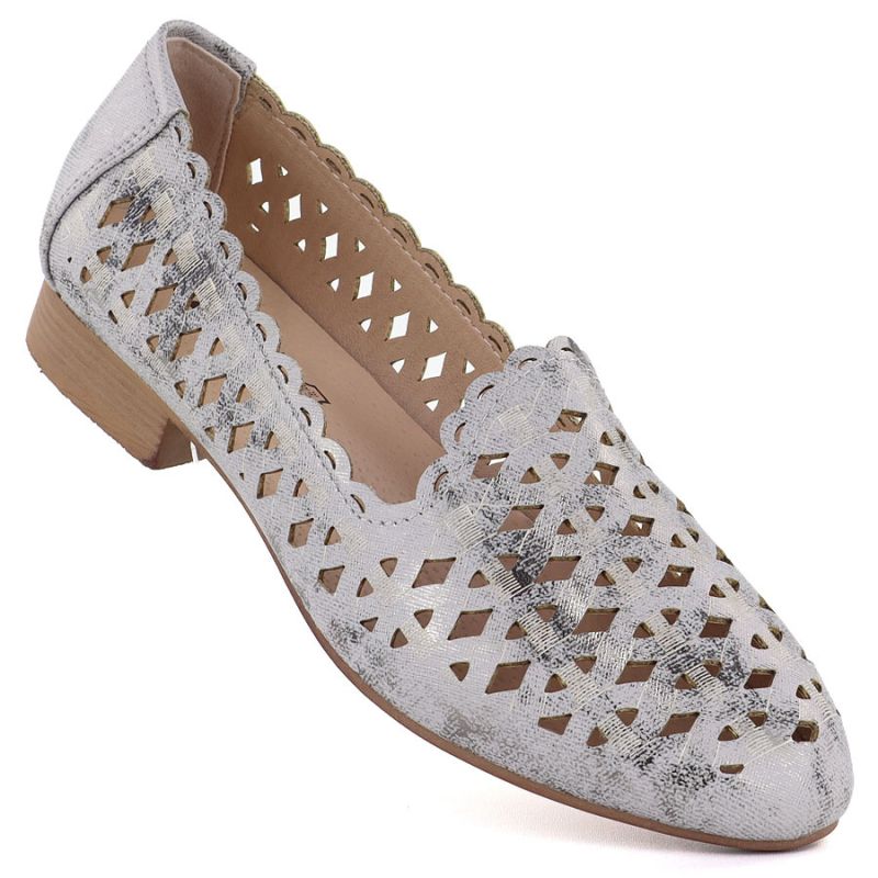 Women's openwork gray and silver shoes Jezzi ASA222 To be categorized Your Sports Performance
