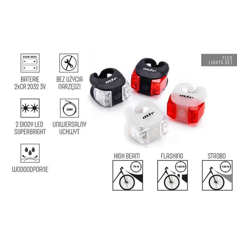 Meteor Flex 31528 Bike Light Set Accessories/Bicycle/Akcesoria rowerowe Your Sports Performance