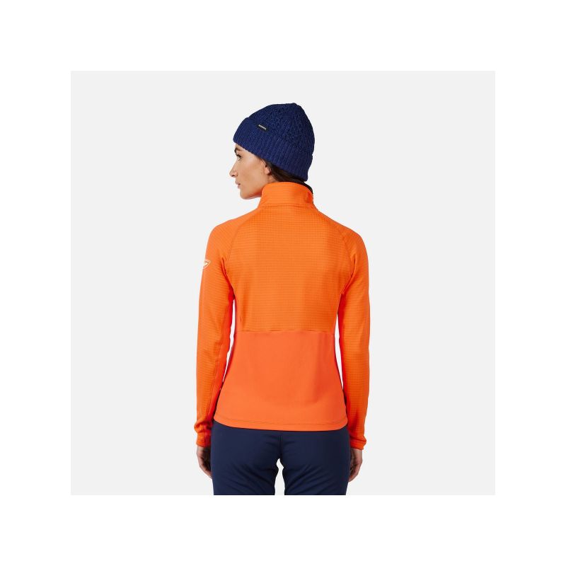 ROSSIGNOL Women's Sweatshirt W Blackside Mix HZ Fleece Orange