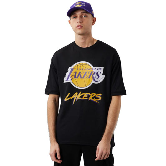 New Era NBA Los Angeles Lakers Script Mesh Tee M 60284737 Clothing/Lifestyle/T-shirts/New Era Your Sports Performance