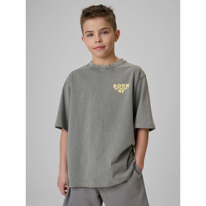 Boy's cotton T-shirt 4F 4F4FJRSS26TTSHM3906-25S