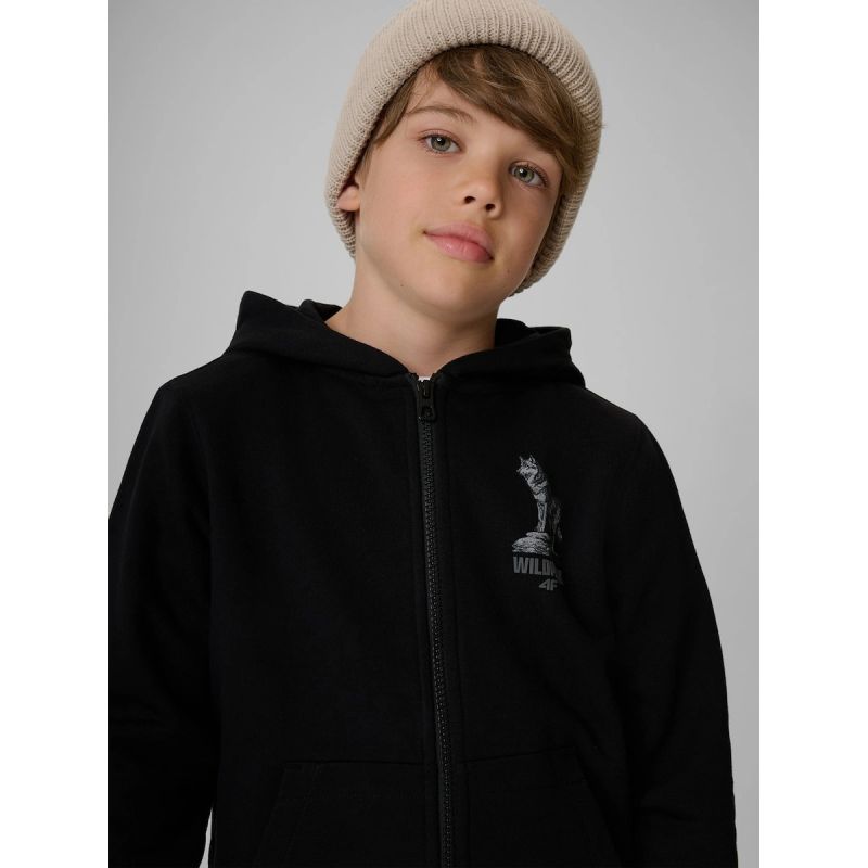 Boy's regular hooded sweatshirt 4F 4FJKAW26TSWSM3153-20S