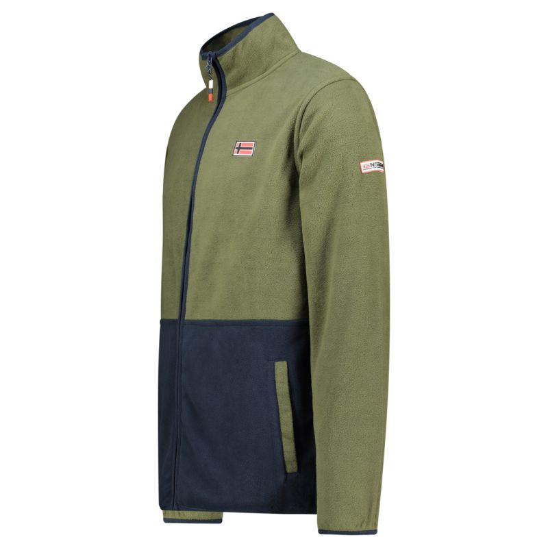 Geographical Norway Men's Fleece Touki Fz Kaki Db Men 233 kaki (WZ6702H/GN-Kaki) Geographical Norway