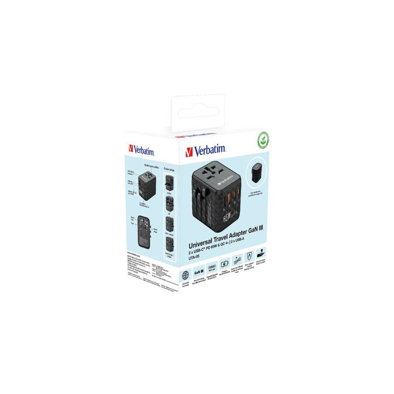 GAN III UNI.TR.CHARG UTA-05 65W/2XUSB-C QC 4+ /2 XUSB-A Kable i adaptery/Adaptery, przejściówki Your Sports Performance
