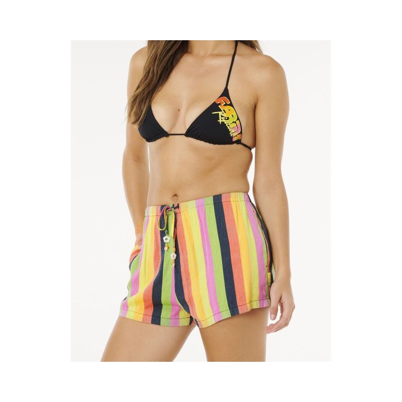RIP CURL Neon Stripe Beach Short women's shorts, multicolor
