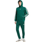 adidas Essentials 3-Stripes Fleece Hoodie men's green KZ1413