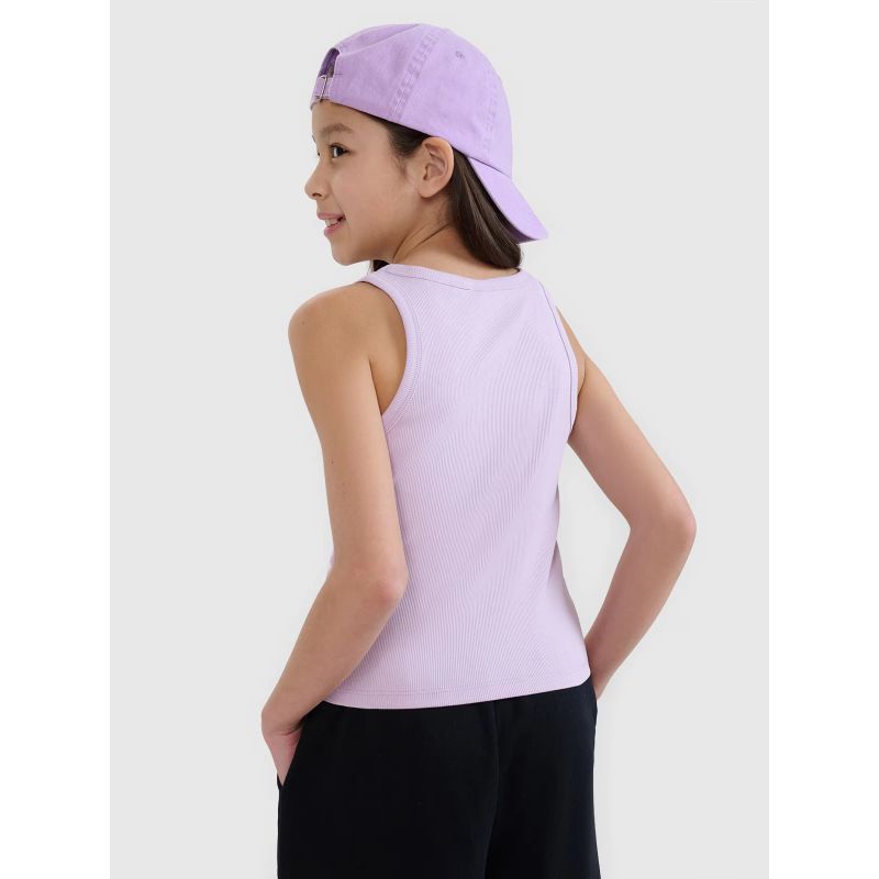 Girls' basic top 4F 4FJWSS25TSLEF111-52S *Kategoria tymczasowa Your Sports Performance