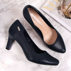 Sergio Leone navy blue block heel pumps Footwear Your Sports Performance