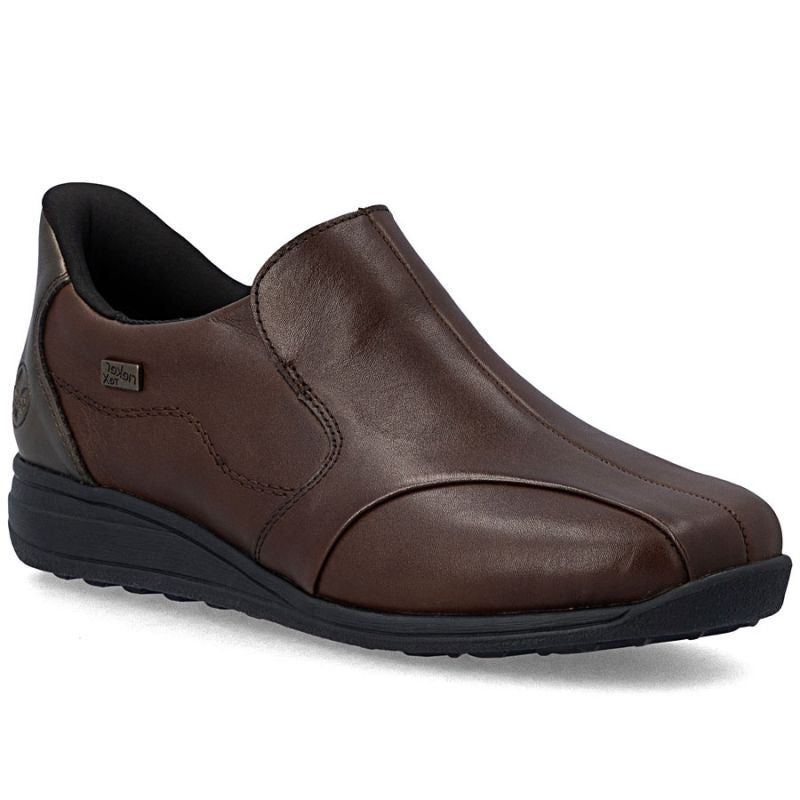 Rieker 47259-27 comfortable brown women's leather shoes
