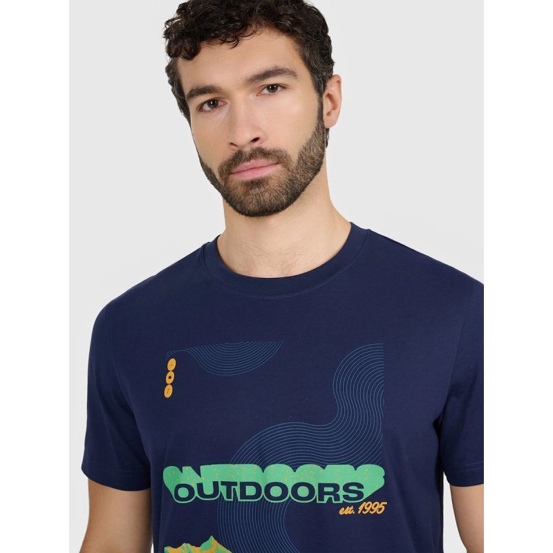 Men's regular printed T-shirt 4F 4FRAW25TTSHM3378-31S