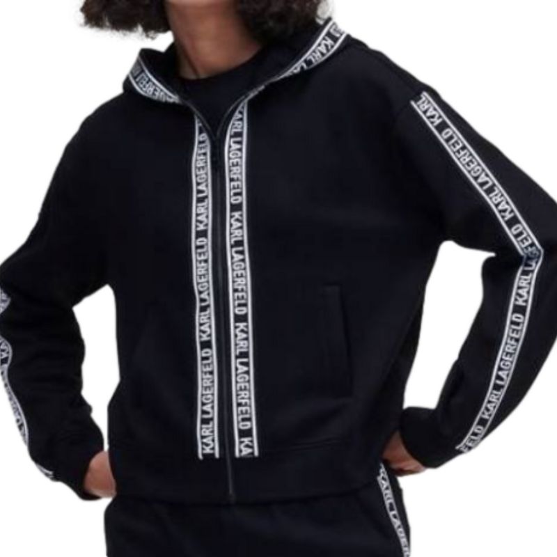 KARL LAGERFELD LOGO SWEATSHIRT BLACK 220W1805 In preparation Your Sports Performance