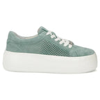 Women's leather sneakers openwork green Filippo DP7520/26 Filippo