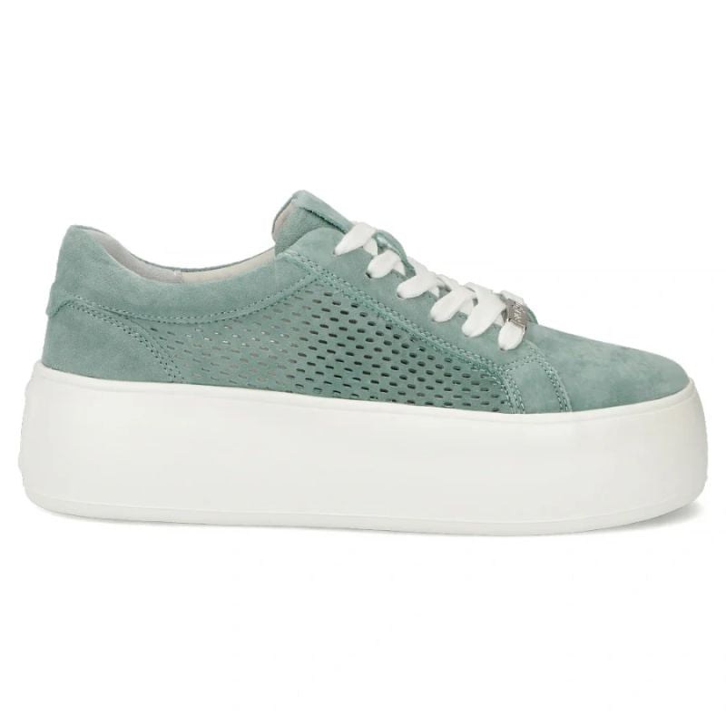 Women's leather sneakers openwork green Filippo DP7520/26 Filippo