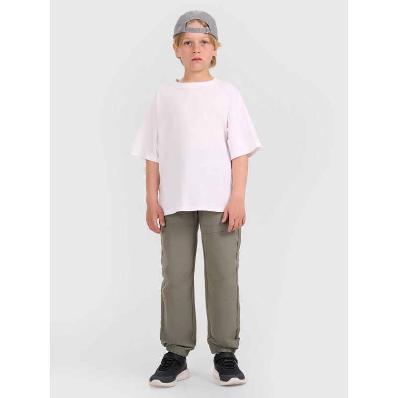 Plain Oversized Boys' T-Shirt 4F 4FJWAW25TTSHM2411-10S