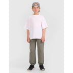 Plain Oversized Boys' T-Shirt 4F 4FJWAW25TTSHM2411-10S