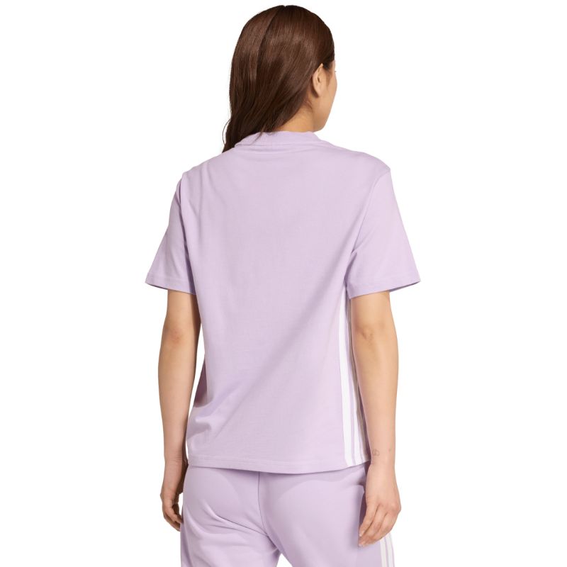 adidas Essentials 3-Stripes Cotton Women's T-Shirt Light Purple JX7619 adidas