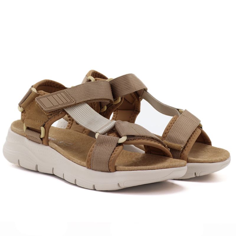 Women's platform sports sandals camel Artiker 58C1231 Artiker
